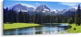 Obraz - Zasnežené vrcholky hôr (120x50 cm)