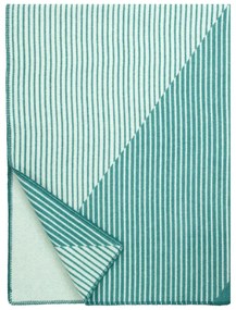 Vlnená deka Rinne 130x180, zeleno-mätová