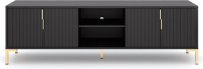 TV stolek Flinn 165 cm černý/zlatý