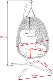 Závesné kreslo Avenberg MALIBU