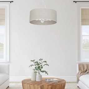 Závesné svietidlo Lino, 1x ľanové tienidlo, (fi 50cm), w