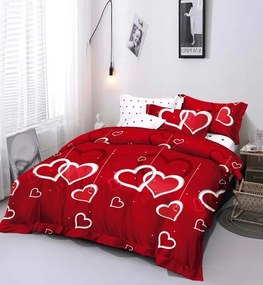 Obliečky Homa HEART&LOVE RED 7-dielna sada 140x200 cm