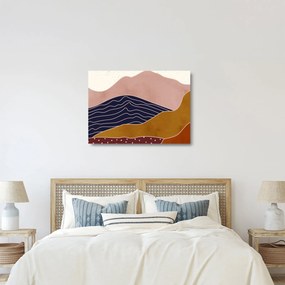 Sklenený obraz - Slnko nad horami (70x50 cm)