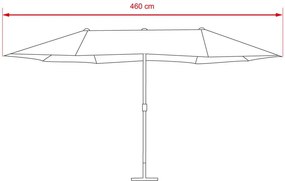 Dvojitý slnečník AVENBERG FUGAS - Béžový