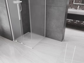 Mexen Velar, sprchový kút s posuvnými dverami 120 x 120 cm, 8mm sklo námraza, biela matná, 871-120-120-31-20