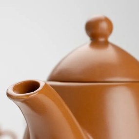 Keramická čajová sada hnedá