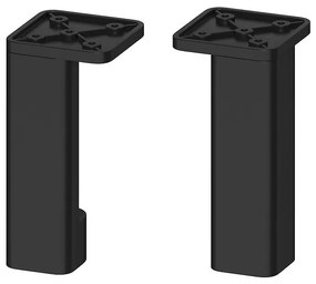 Cersanit City, nábytkové nožičky 2ks, čierna matná, S599-0163