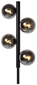 Lucide 45774/04/30 - Stojacia lampa TYCHO 4xG9/28W/230V čierna