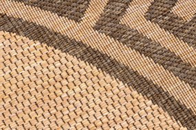 Šnúrkový koberec  SIZAL FLOORLUX kruh 20014 Grécky mais / coffeee