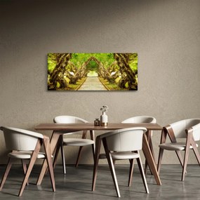 Obraz - Živý tunel z plumérií (120x50 cm)