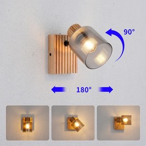 Brilagi - Nástenné bodové svietidlo HYGGE 1xE14/15W/230V kaučukovník/dymová