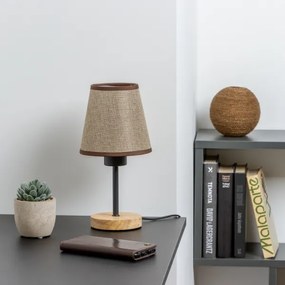 Brilagi - Stolná lampa NUBILA WOOD 1xE27/25W/230V dub/hnedá