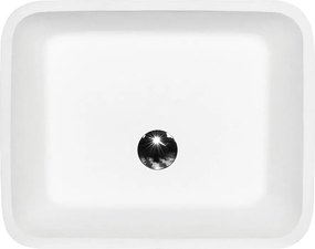 Besco Doskové umývadlo z liateho mramoru Assos BW Matt UM D 52x41x15 cm