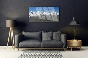 Skleneny obraz Hory sneh príroda 100x50 cm