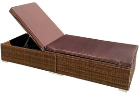 Záhradné ležadlo New York hnedé