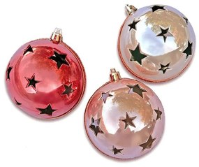 DECOLED Plastové ozdoby v tvare zvončeka, 3 ks, priemer 8 cm, nezvoní