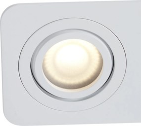 Sada 6 zaoblených zapustených bodových svetiel biela GU10 50 mm otočné a naklápacie IP44 2-svetlá - Alberto