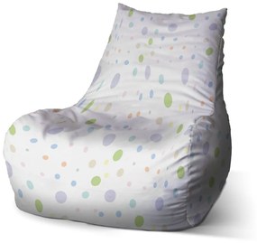 Sablio Sedací vak Bean Farebné bodky - 60 x 70 x 70 cm