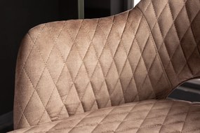 Barová stolička Paris dekoračné prešívanie zamat greige