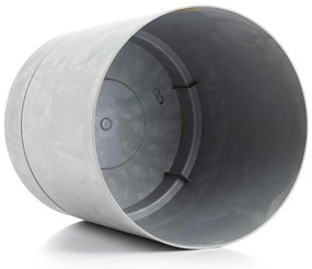 PLASTOVÝ KVETINÁČ AZALEA 35X37 CM IMITÁCIA BETÓNU SIVÁ