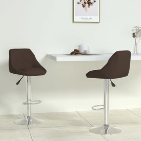 Barové stoličky 2 ks hnedé umelá koža 335182