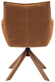 Oranžové čalúnené jedálenské kreslá v súprave 2 ks Marilla – Unique Furniture