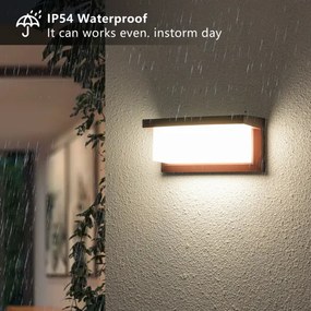 Brilagi - LED vonkajšie nástenné svietidlo so senzorom BRICKY LED/12W/230V hnedé IP54