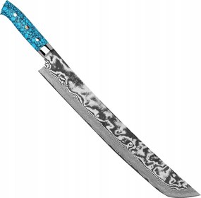 Takeshi Saji Btq R-2 Black Ručne kovaný japonský nôž Sakimaru 62-63HRC 39 cm