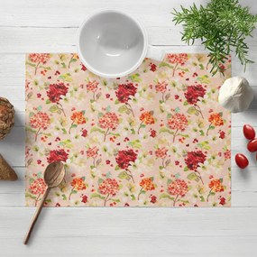 Biante Dekoračné prestieranie na stôl PML-091 Hortenzie a ľalie na ružovom 30x40 cm