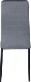 Jedálenská stolička Mayfair - zamat - Svetlo sivá