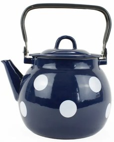 Belis smaltovaný čajník modrý s bodkami 3,5L