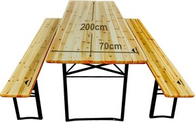 Drevený pivný set - 200cm, 70cm