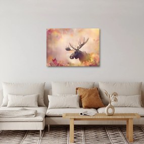 Obraz - Sob v jesennom lístí (70x50 cm)