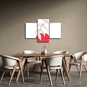 Obraz - Ružová florálna abstrakcia N⁰2 (90x60 cm)
