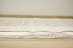 Koberec Cotton C117 rám, krémový / sivý