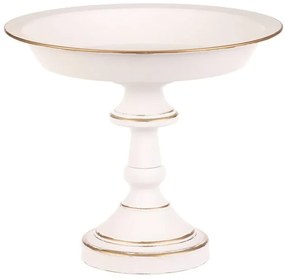 Aranžovacia kovová misa na stojane 26 cm, biela, 26 cm