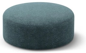 Taburet z textílie buklé v petrolejovej farbe Dia – Micadoni