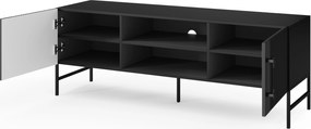 RTV stolík RAFTT 152x55 cm, čierny