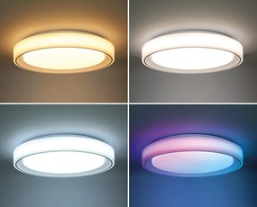SOLIGHT LED osvetlenie s diaľkovým ovládačom Floco, 30W + 6W RGB, 2100lm, 40cm, CCT