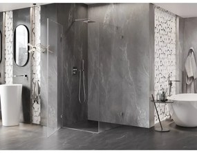 Mexen Lunar-B, výklopný sprchový kút ľavý 80 x 80 cm, 8mm číre sklo, oceľový profil, 832-080-080-97-00-L