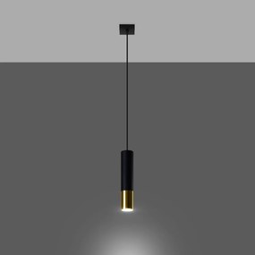 Sollux Lighting Závesné svietidlo LOOPEZ 1 čierna/zlatá
