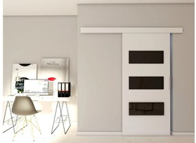 Posuvné dvere LIVELLO IV - biela / nie / 96