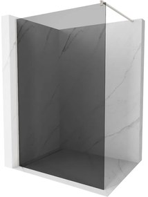 Mexen Kioto, sprchová zástena Walk-In 110 x 200 cm, 8mm šedé sklo, brúsená oceľ profil, 800-110-101-97-40