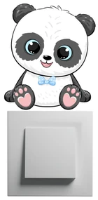 PIPPER. Samolepka nad vypínač „Panda - chlapec“