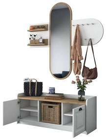 Predsieňová zostava Ema White and Walnut