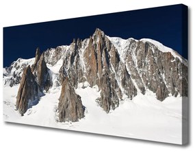 Obraz Canvas Zsněžené horské vrcholy 100x50 cm