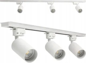 LED koľajnica 1m + 3x GU10 bodové žiarovky - sada