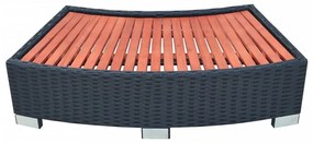 Schodík k vírivke polyratan / eukalyptus Dekorhome