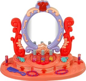 LEAN Toys Toaletný stolík so zrkadlom, svetlom a zvukom pre dievčatá