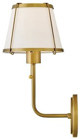 Hinkley HK-CLARKE1-DBR-OW - Nástenná lampa CLARKE 1xE27/40W/230V mosadz/biela